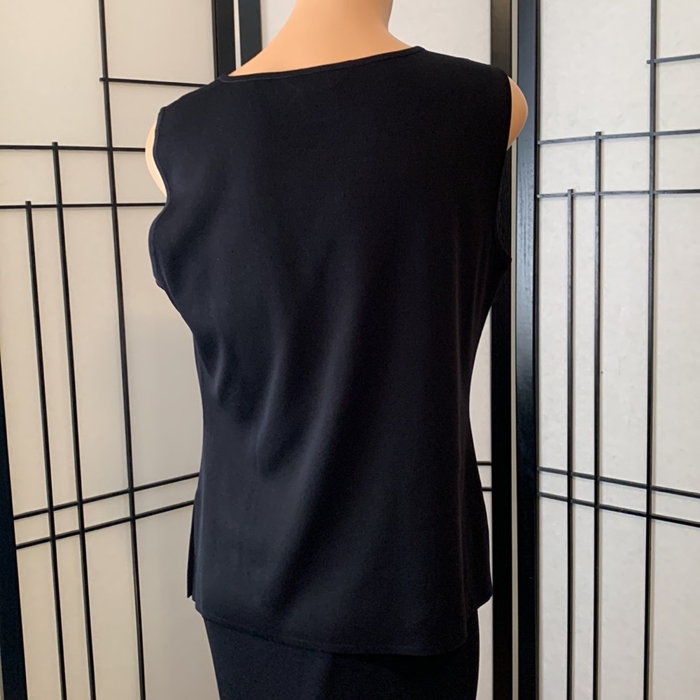 Exclusively Misook Basic Black Knit Tank Top Mp L… - image 2